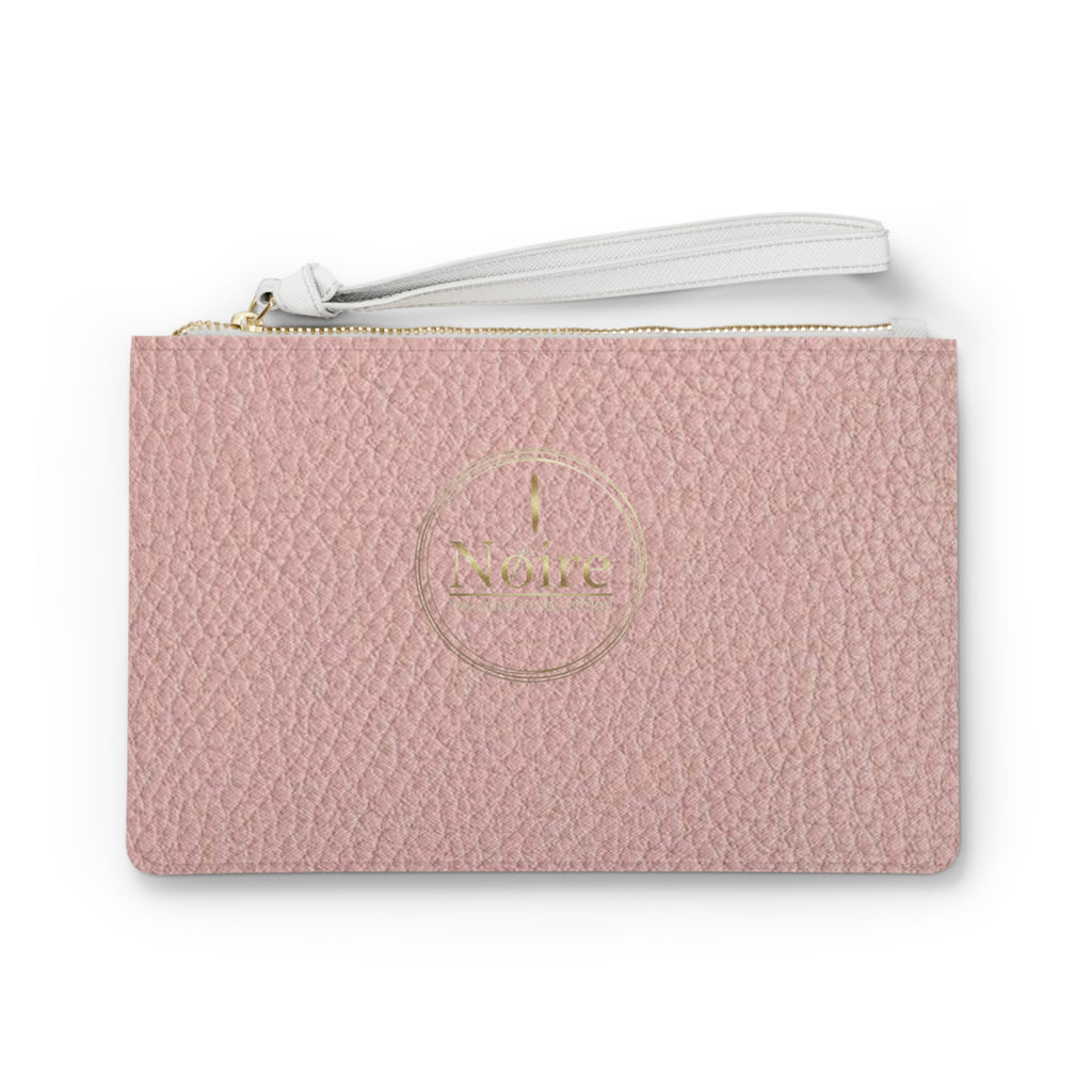 Blush Pebble Clutch Bag — Small Wristlet Evening Purse