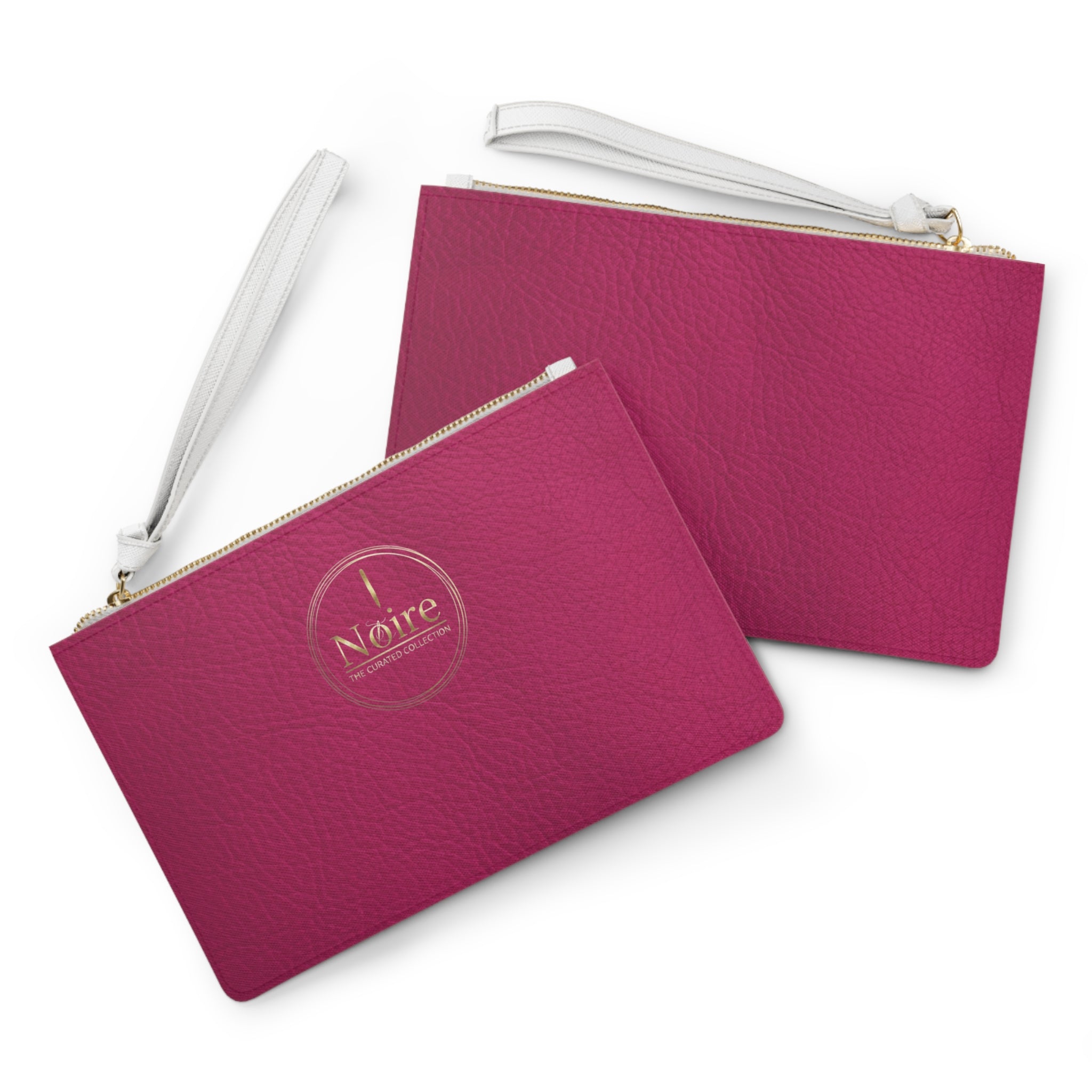 Noire  Clutch Bag — Pink Leather Wristlet Purse