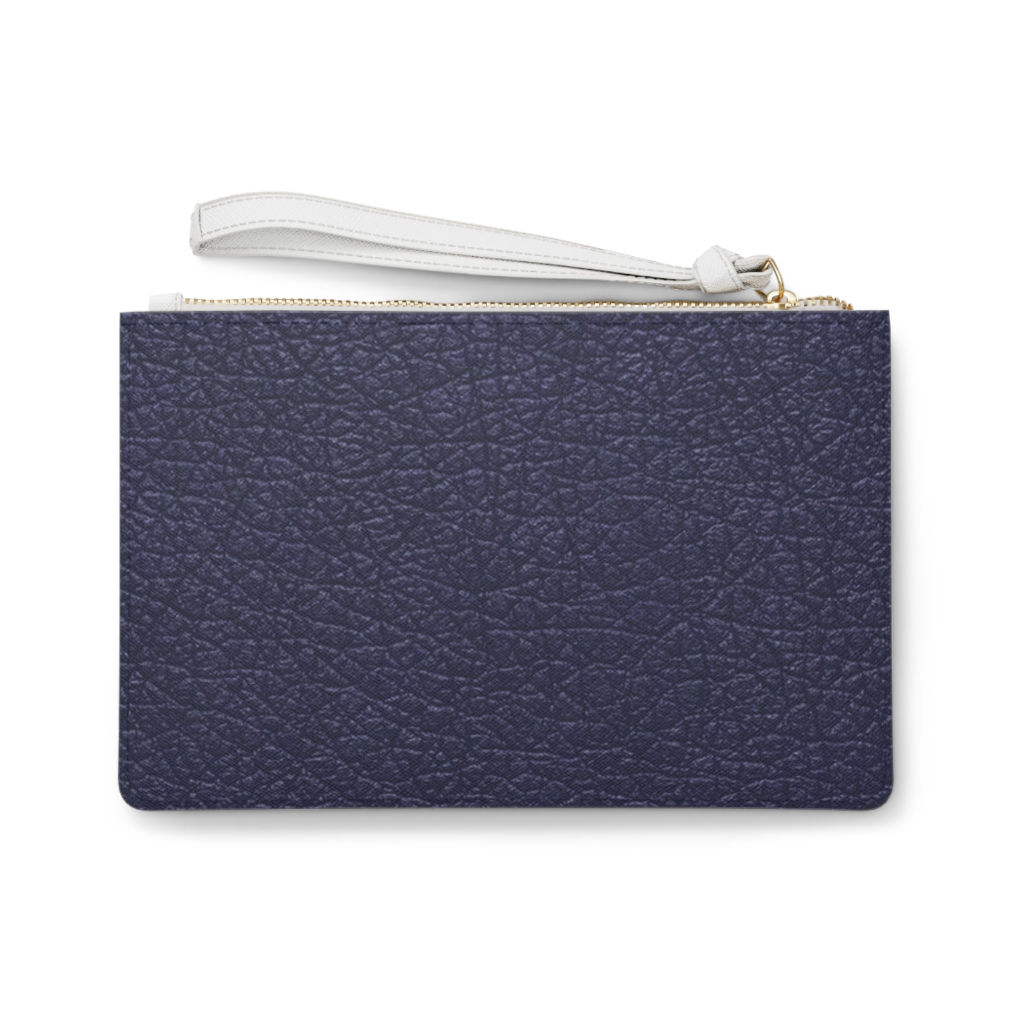 Navy Textured Leather Clutch Bag – Wristlet Evening Purse