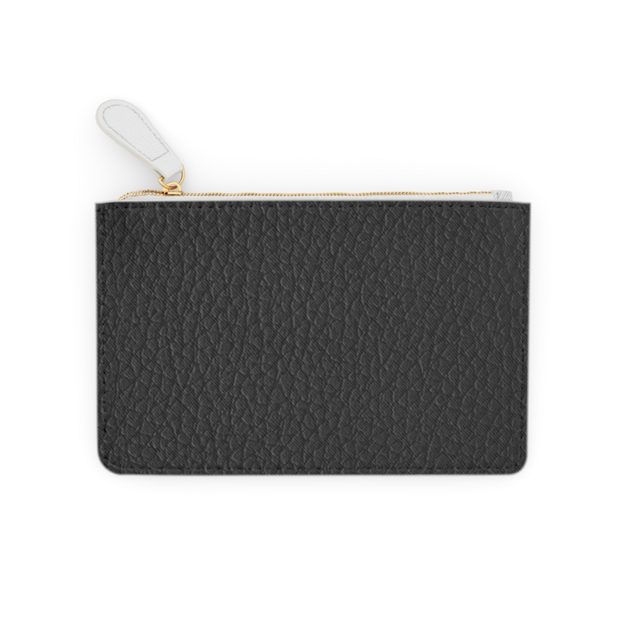 Mini Clutch Bag —  Leatherette Zip Pouch