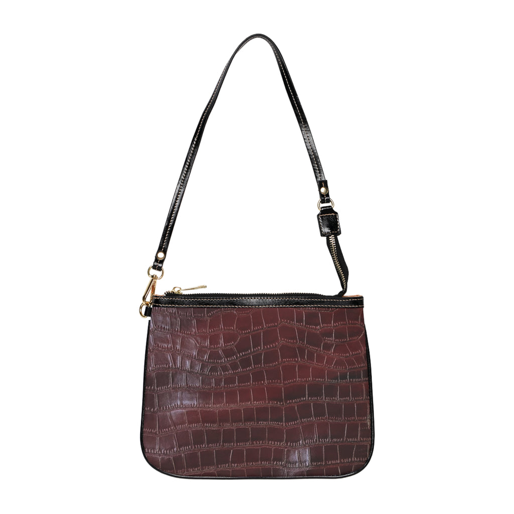 Maroon Small Shoulder Bag | Solid Color Crossbody Purse