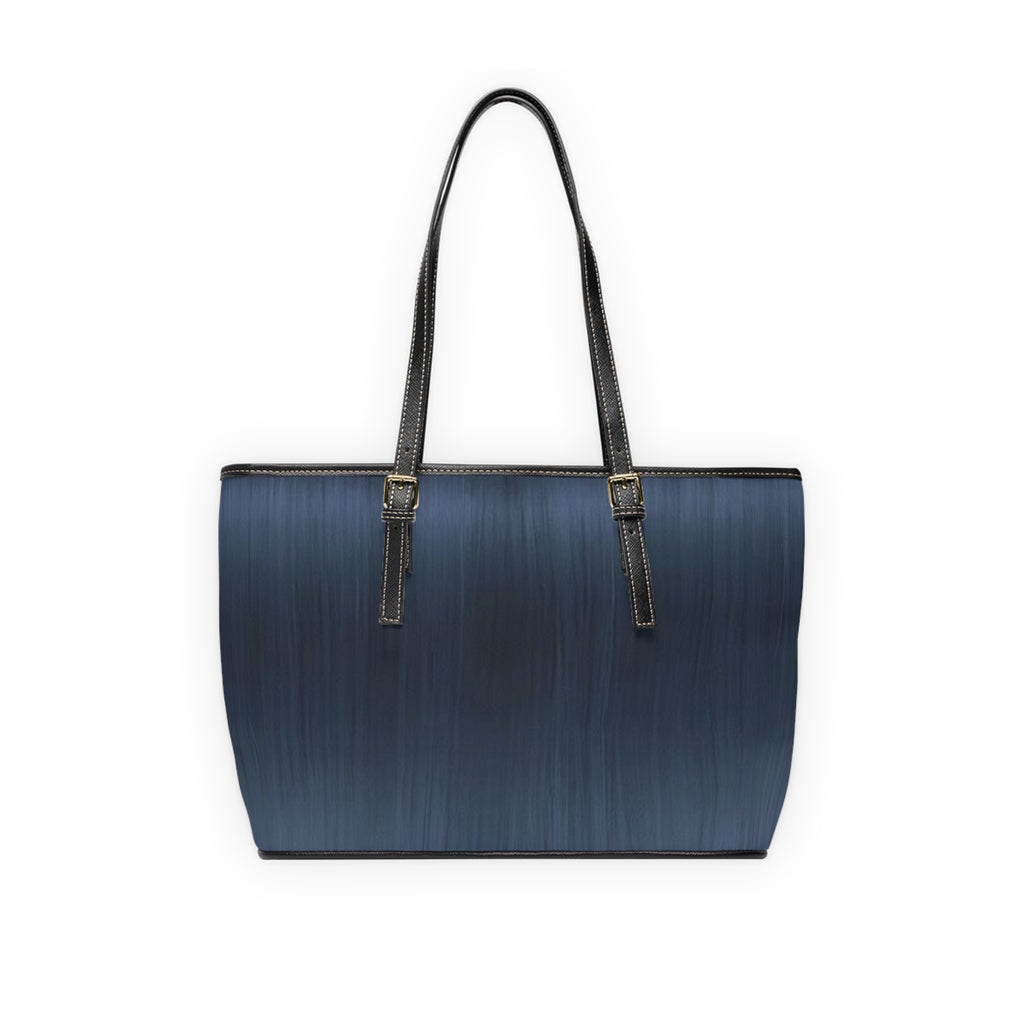 Navy Brushed PU Leather Shoulder Bag – Classic Everyday Tote