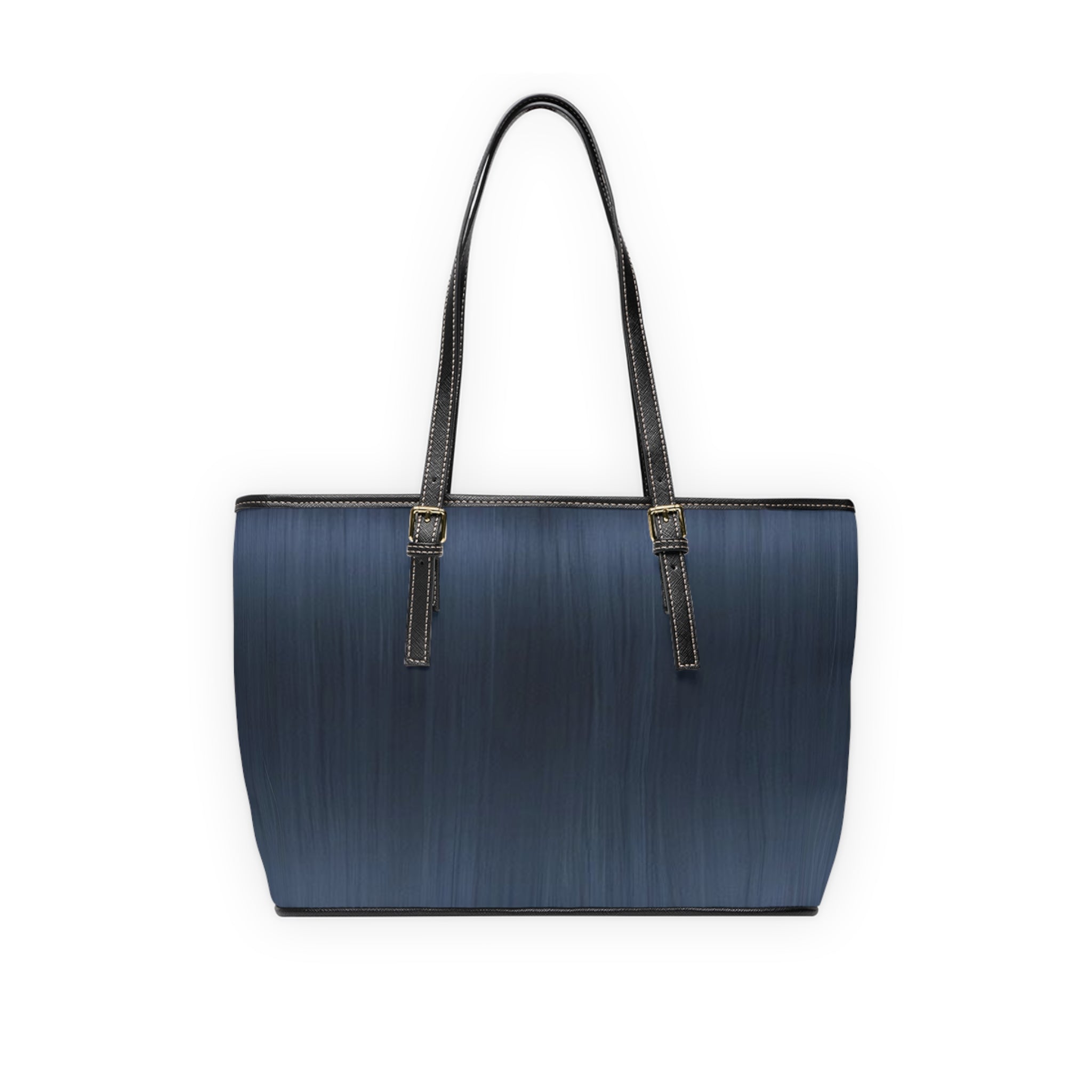 Navy Brushed PU Leather Shoulder Bag – Classic Everyday Tote