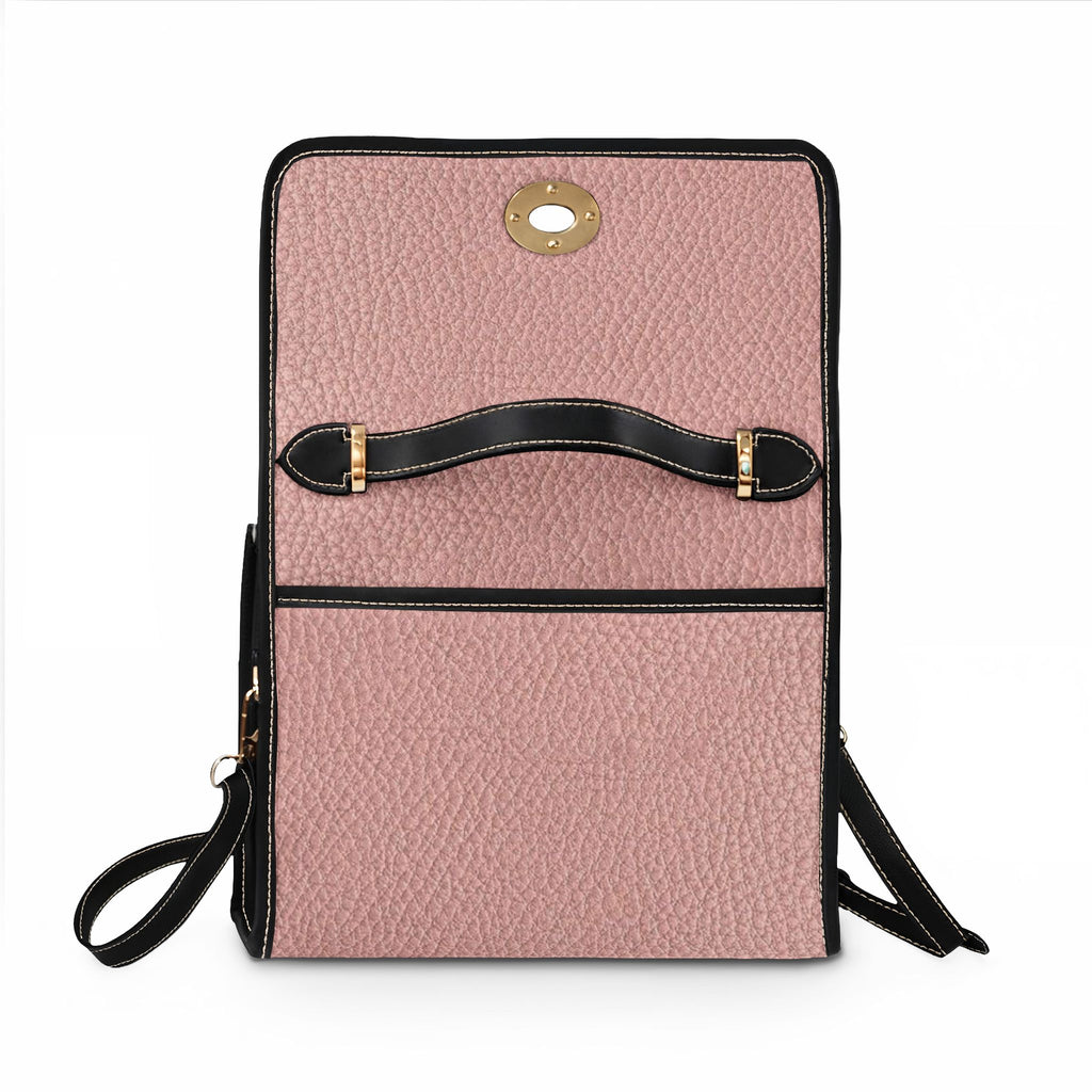 Blush Pebbled Leather Satchel Bag | Waterproof Canvas Bag
