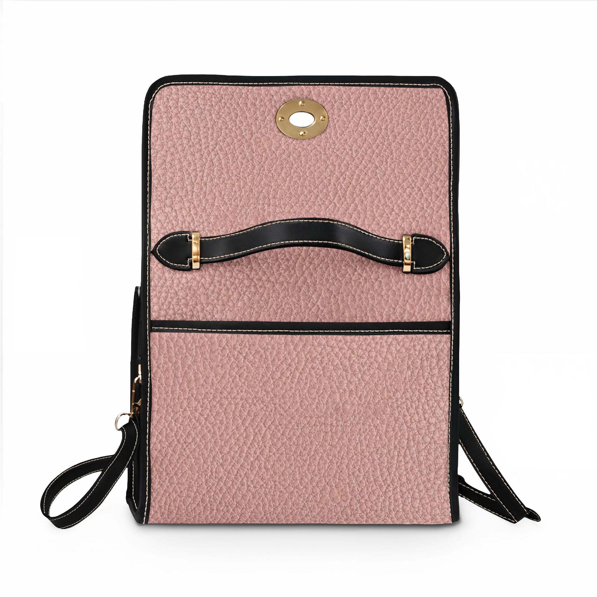 Blush Pebbled Leather Satchel Bag | Waterproof Canvas Bag