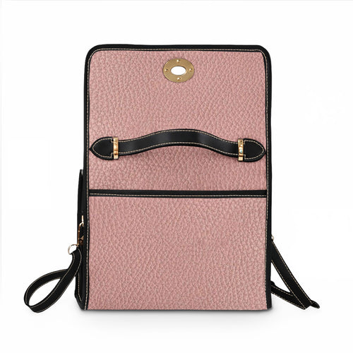 Blush Pebbled Leather Satchel Bag | Waterproof Canvas Bag