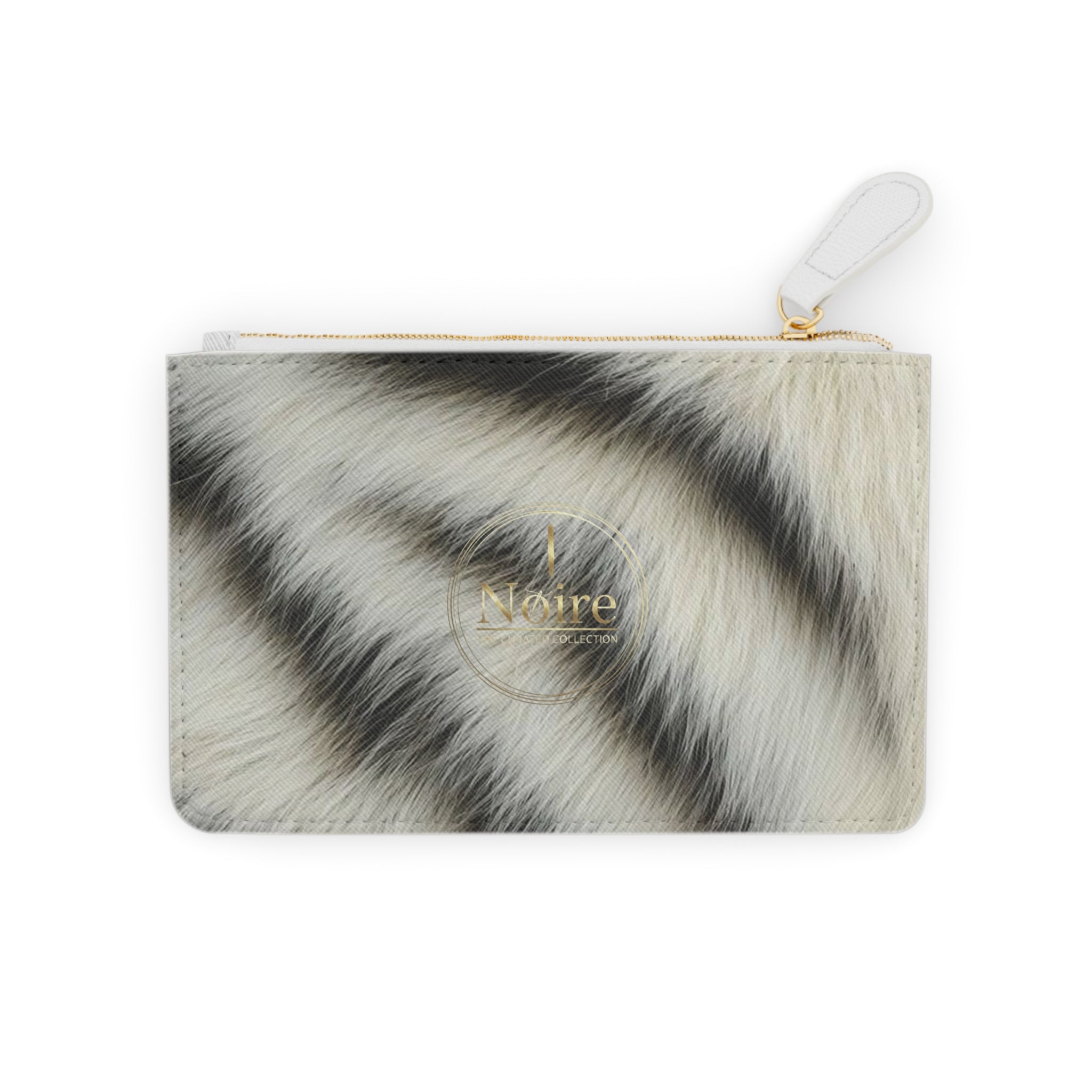 Mini Clutch — Luxury Faux Fur Zebra Print Wristlet