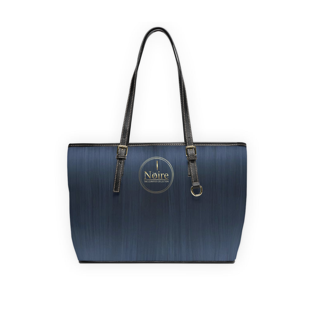 Navy Brushed PU Leather Shoulder Bag – Classic Everyday Tote