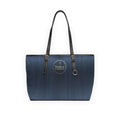 Navy Brushed PU Leather Shoulder Bag – Classic Everyday Tote