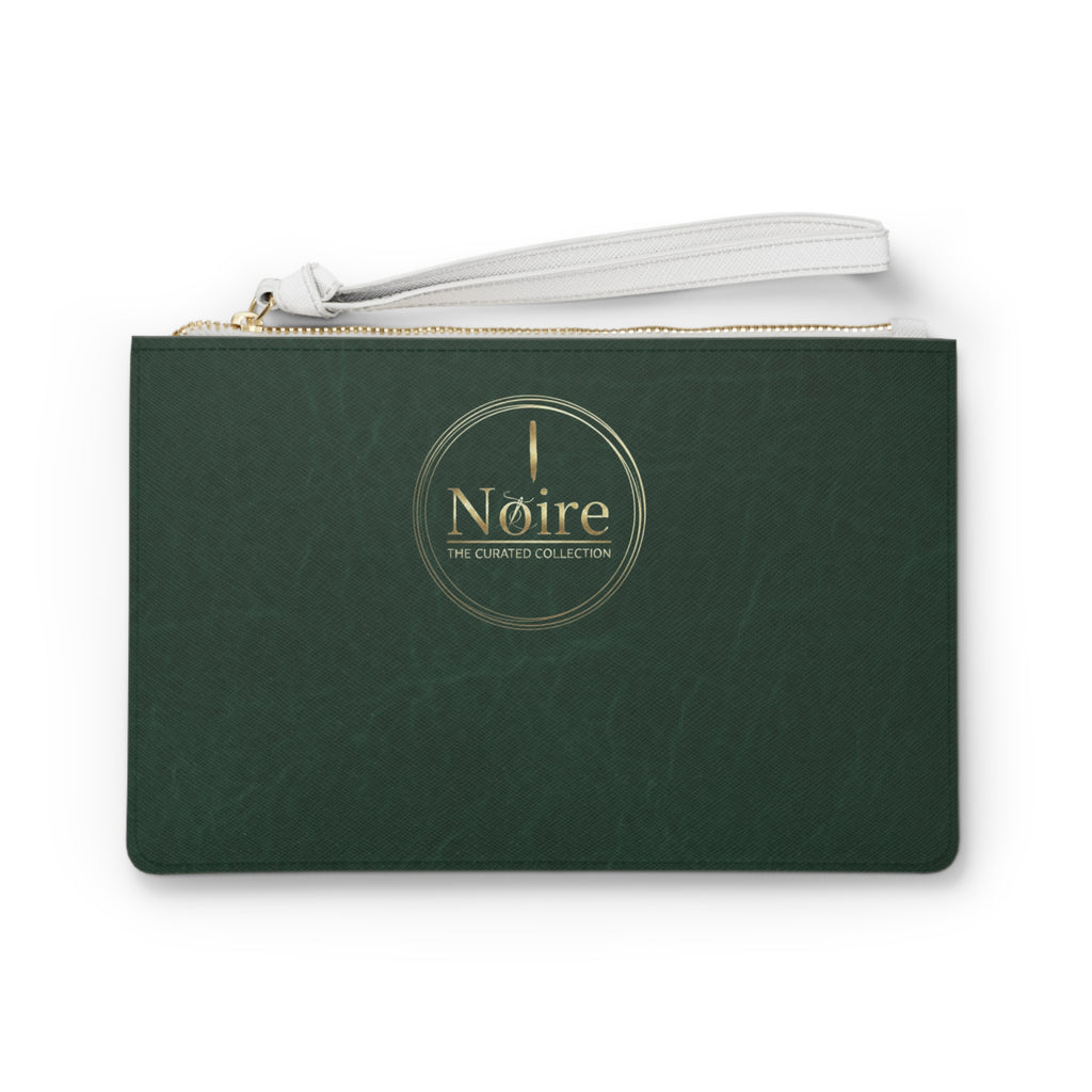 Noire Green Leatherette Wristlet Clutch Bag – Elegant Curated Collection