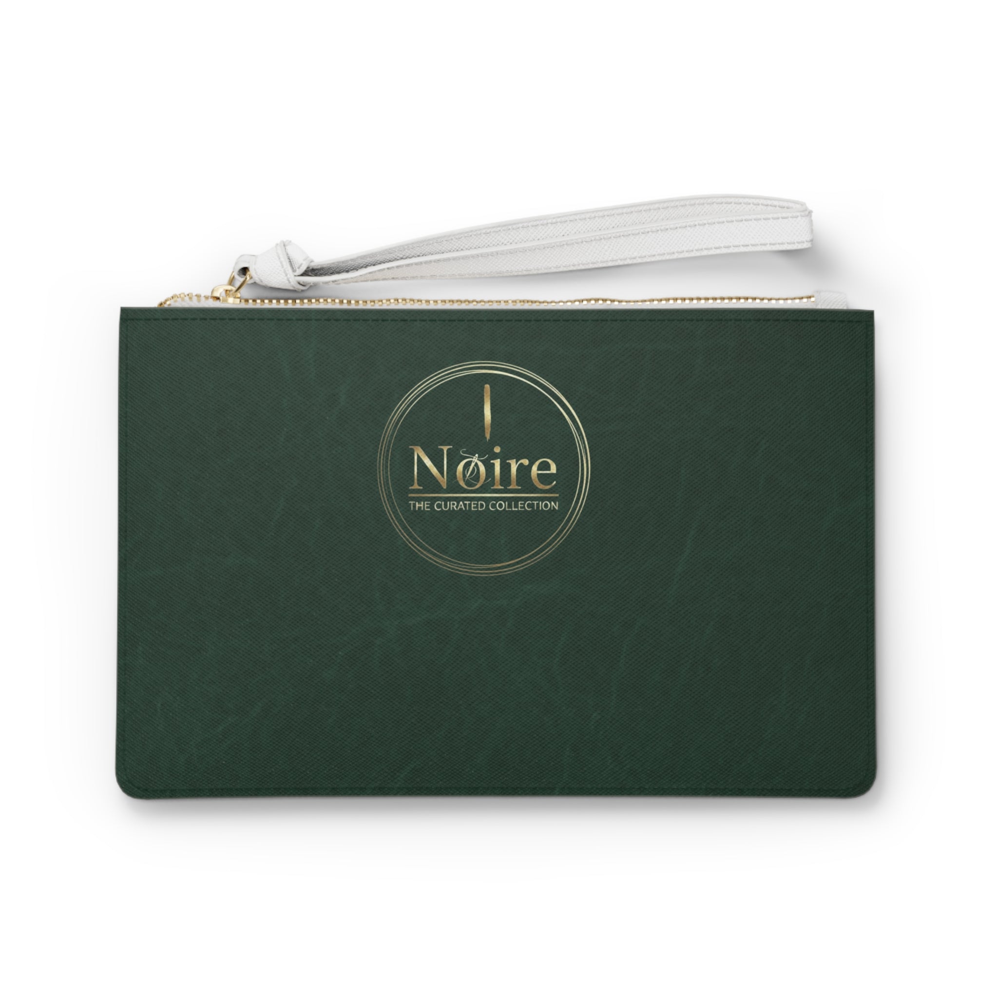 Noire Green Leatherette Wristlet Clutch Bag – Elegant Curated Collection