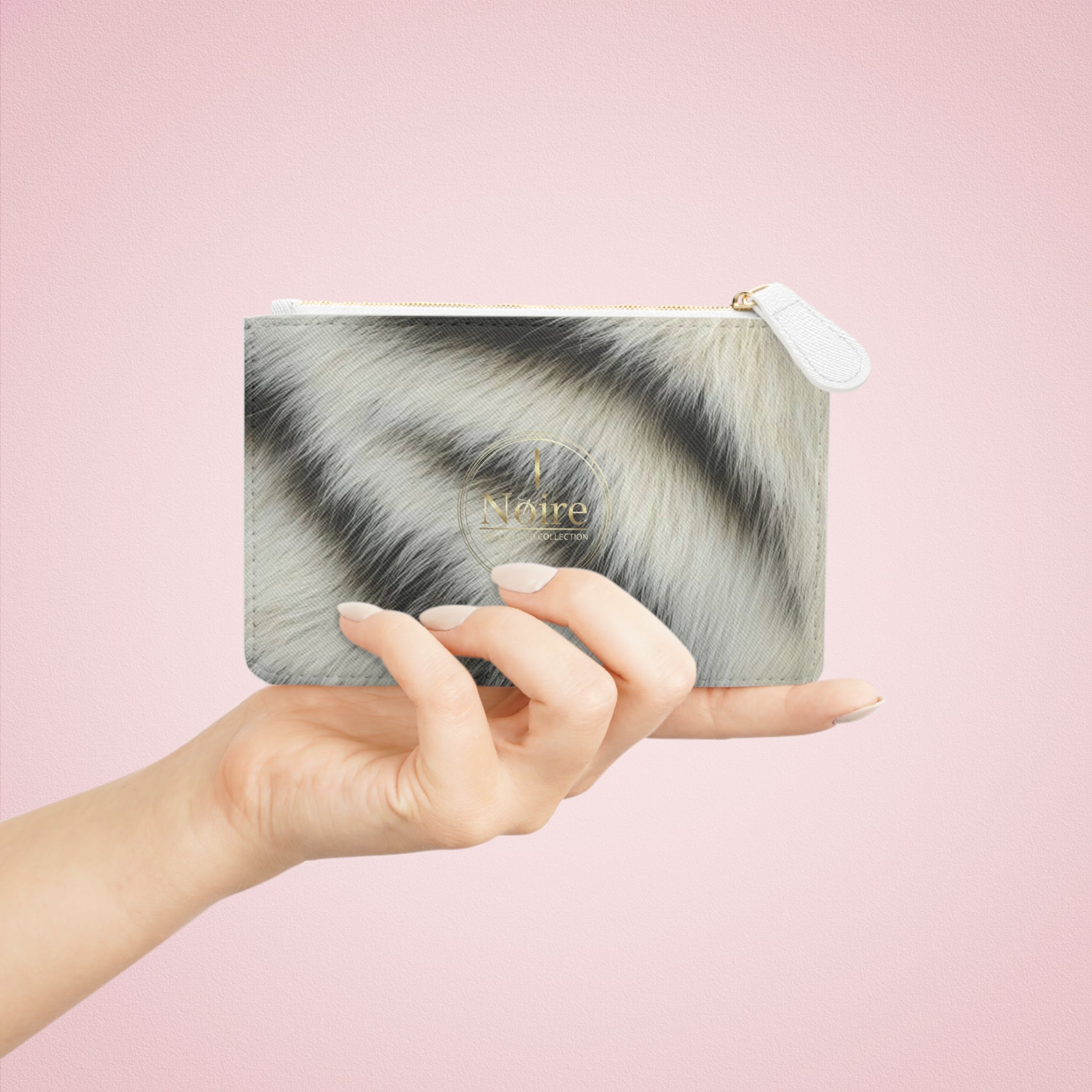 Mini Clutch — Luxury Faux Fur Zebra Print Wristlet