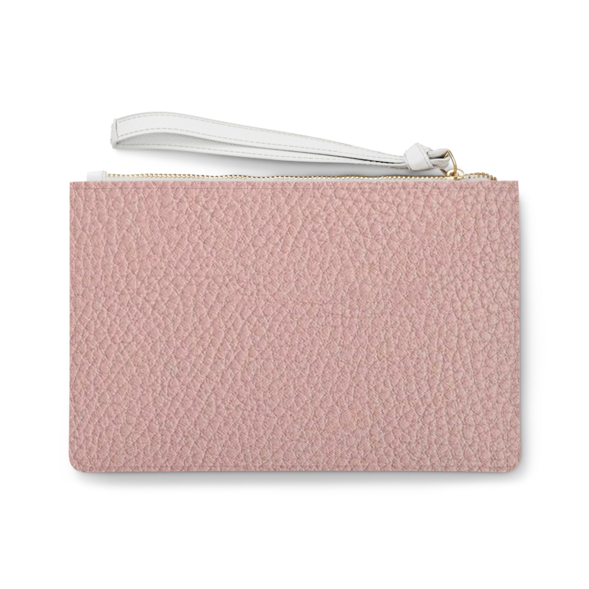 Blush Pebble Clutch Bag — Small Wristlet Evening Purse