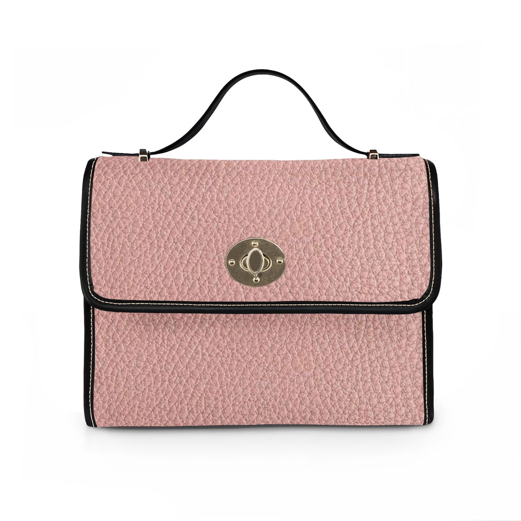 Blush Pebbled Leather Satchel Bag | Waterproof Canvas Bag
