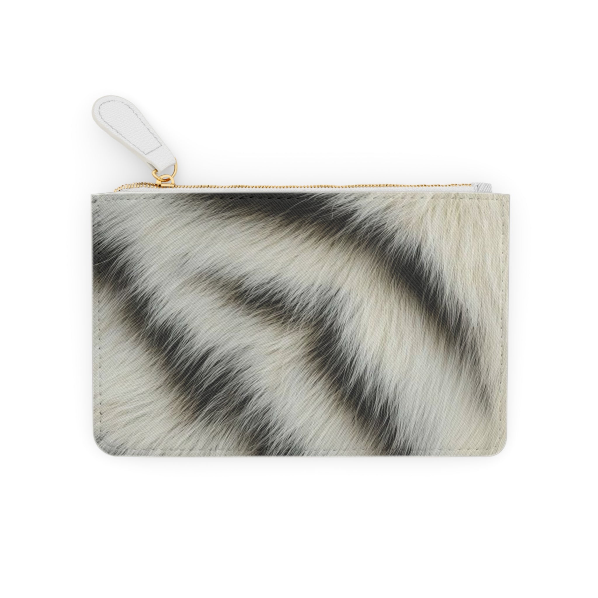 Mini Clutch — Luxury Faux Fur Zebra Print Wristlet