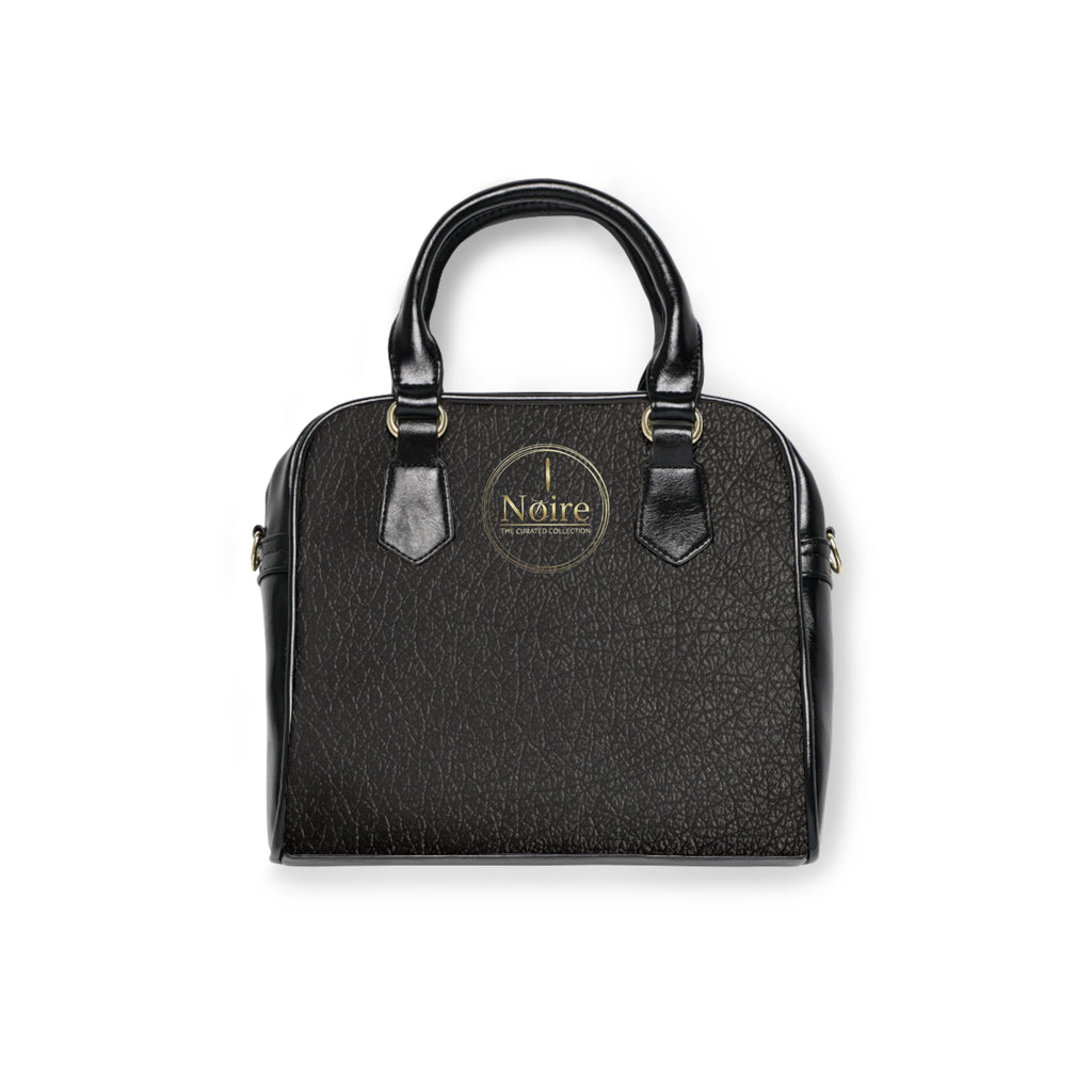 Noire Black Shoulder Handbag – Elegant Faux Leather Tote Bag