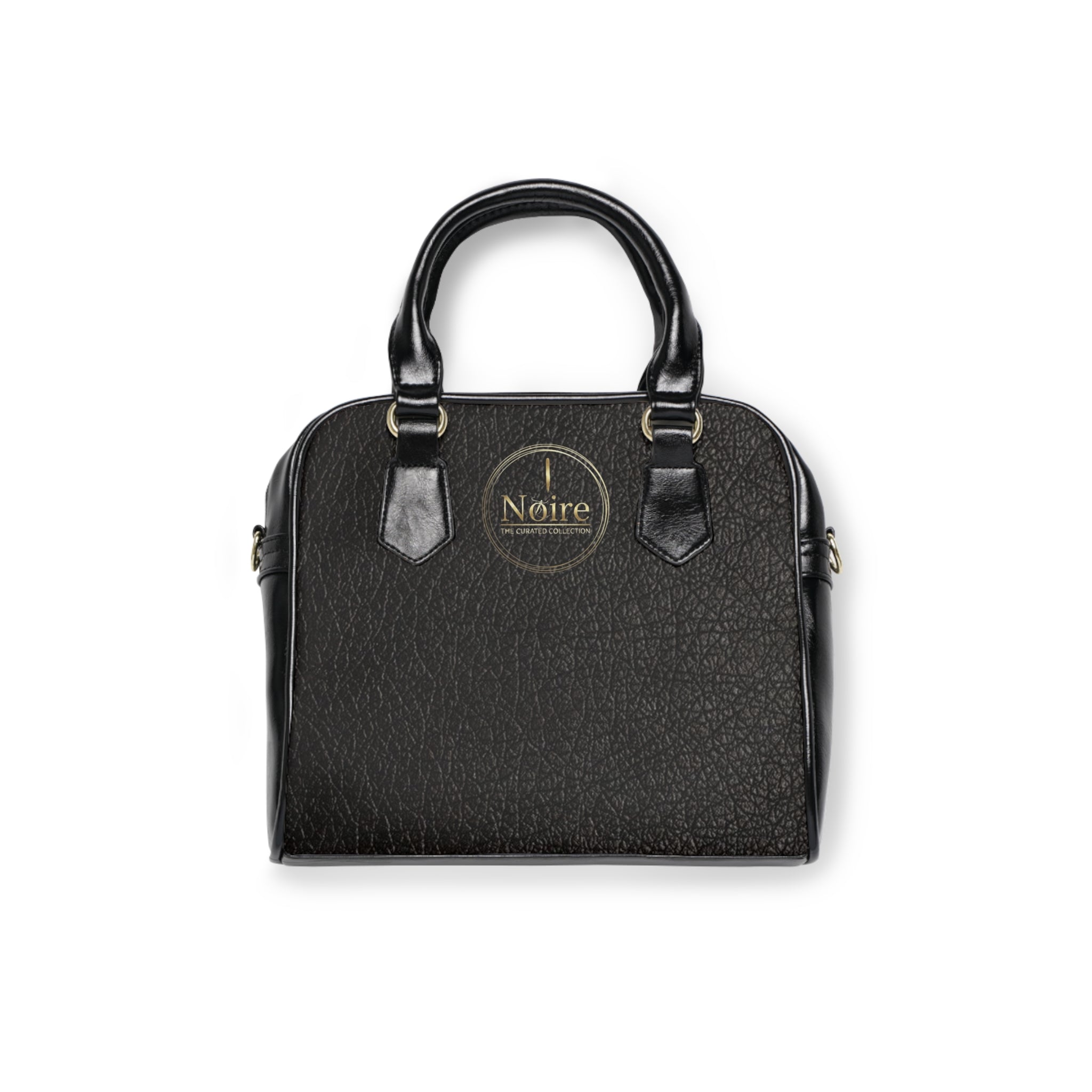 Noire Black Shoulder Handbag – Elegant Faux Leather Tote Bag