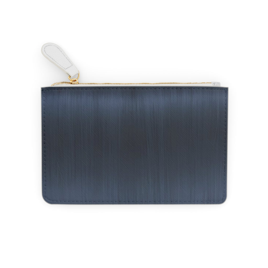 Noire Mini Clutch Bag — Elegant Black Zip Pouch with Gold Logo