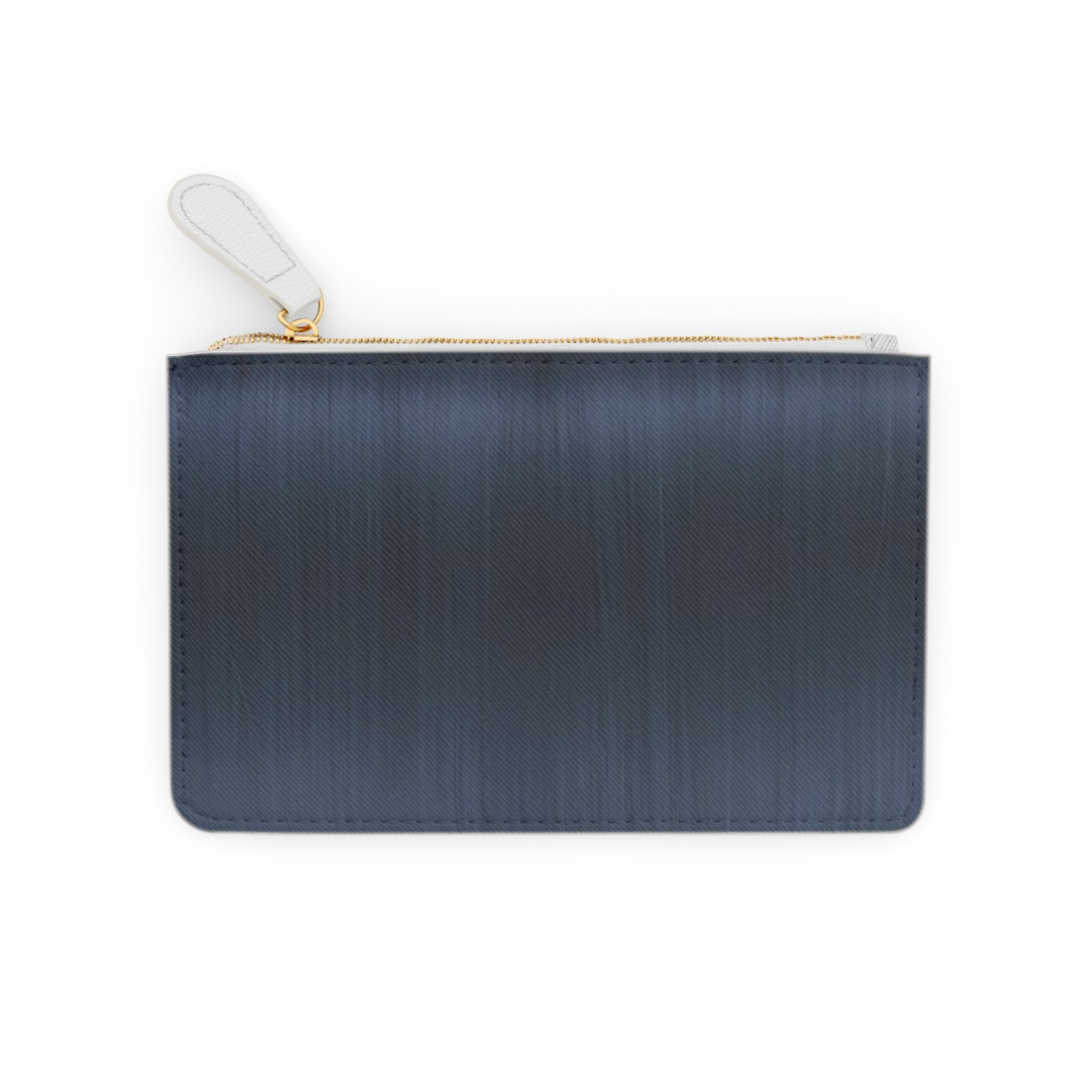 Noire Mini Clutch Bag — Elegant Black Zip Pouch with Gold Logo