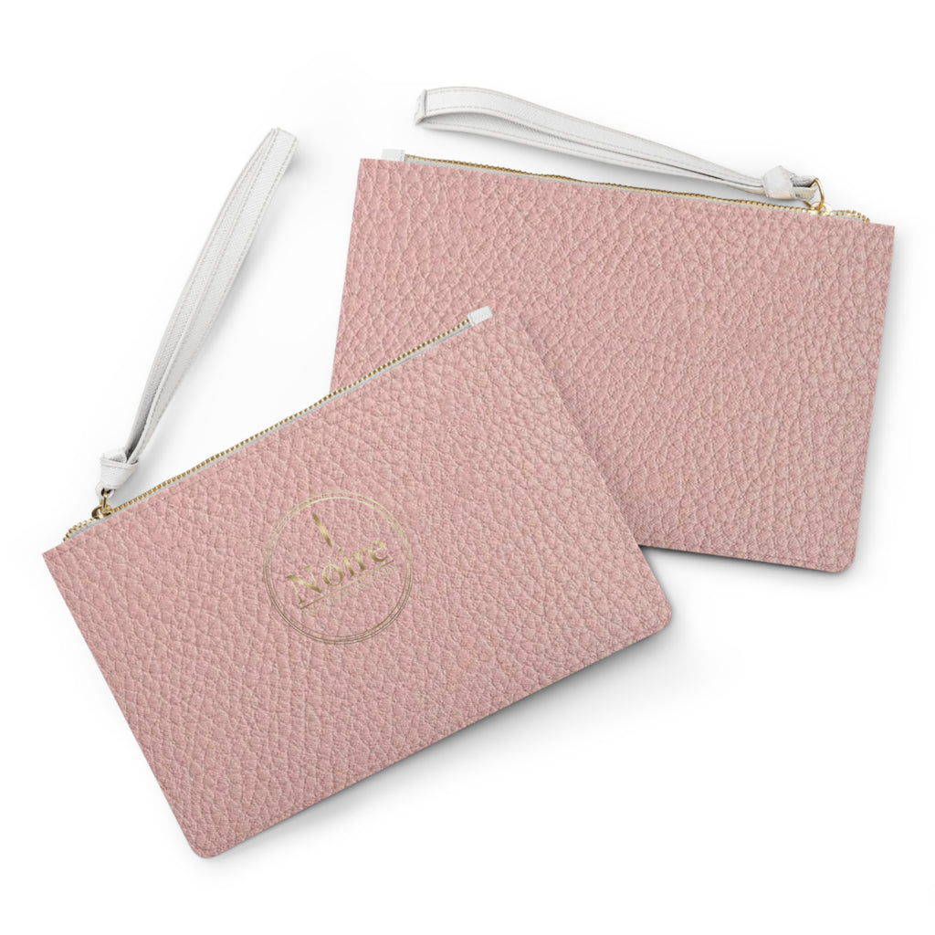 Blush Pebble Clutch Bag — Small Wristlet Evening Purse