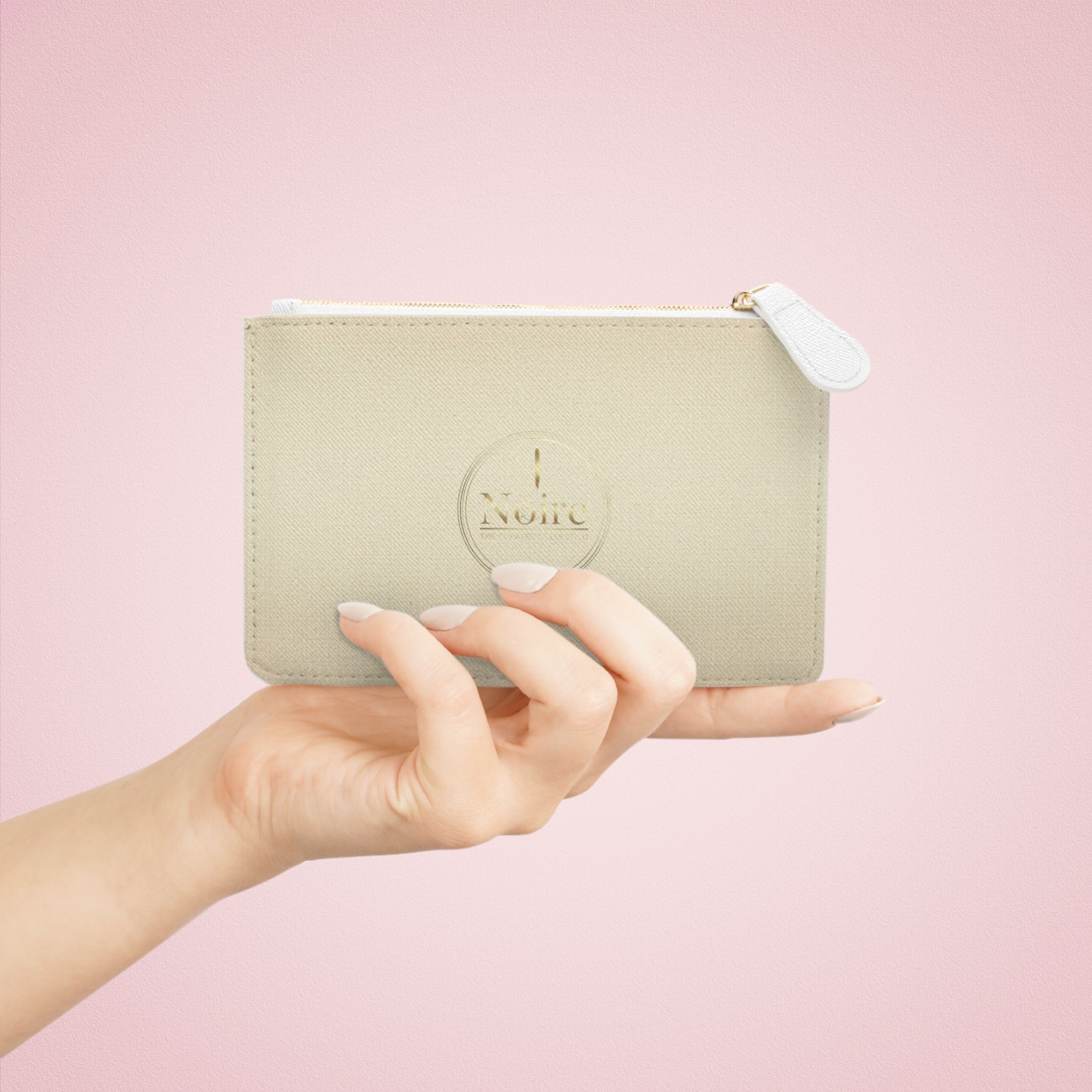 Gold Mini Clutch Bag-Zip Pouch for Cards & Essentials