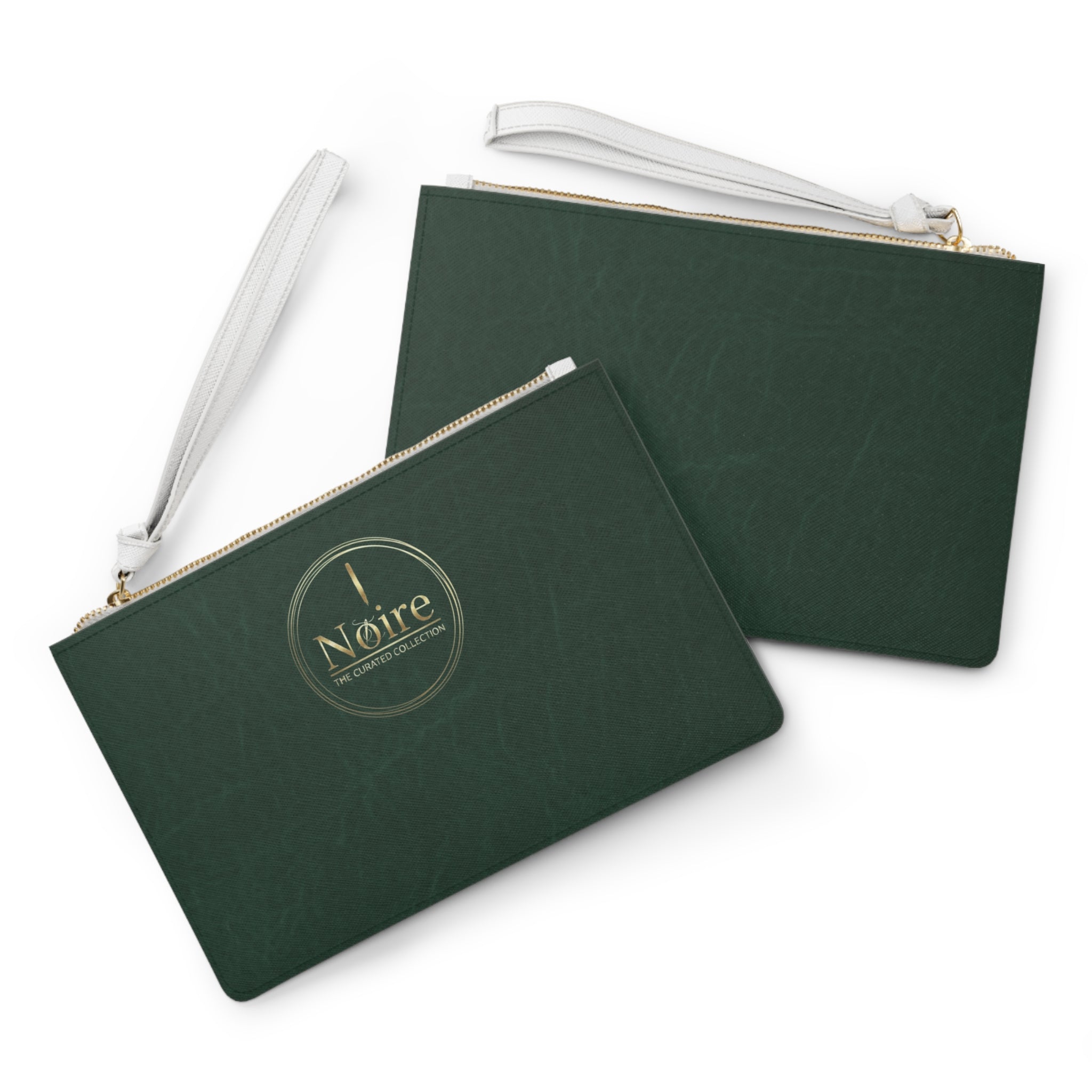 Noire Green Leatherette Wristlet Clutch Bag – Elegant Curated Collection