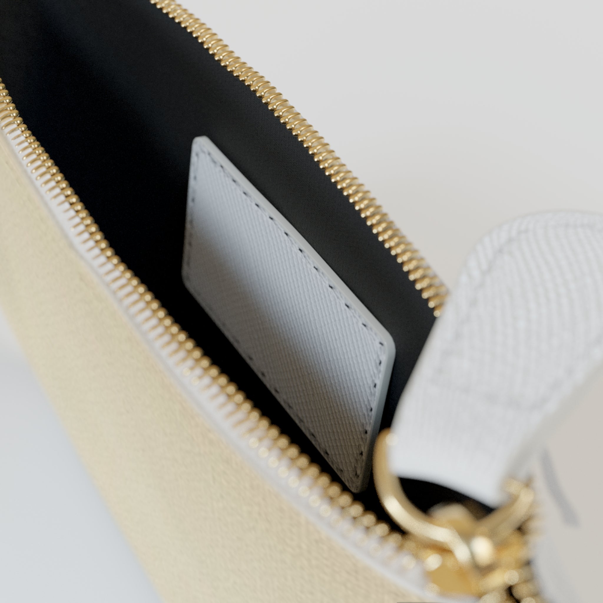 Gold Mini Clutch Bag-Zip Pouch for Cards & Essentials
