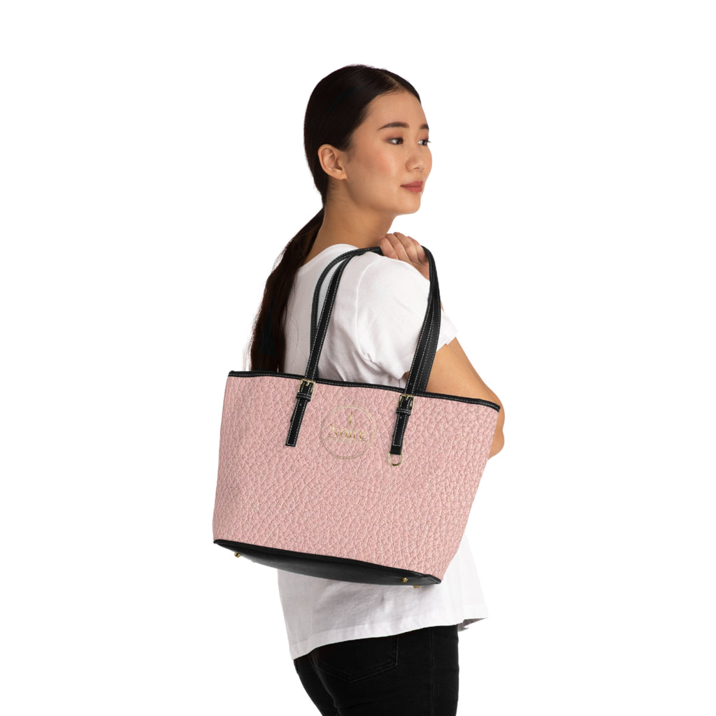 Blush Pebble PU Leather Shoulder Bag — Chic Everyday Tote
