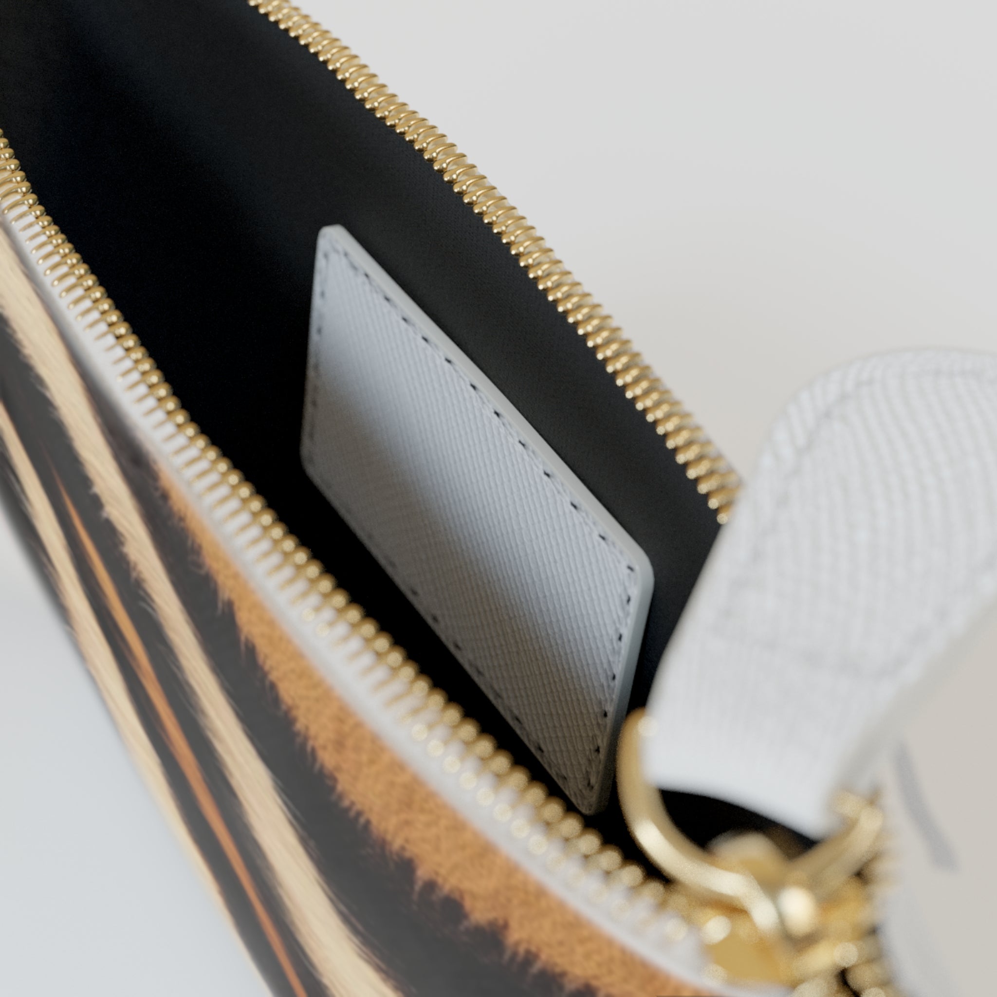 Mini Clutch Bag — Luxe Tiger Print Wristlet Wallet