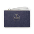 Navy Textured Leather Clutch Bag – Wristlet Evening Purse